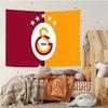 Football Club Tapestry Sports Team Wall Hanging Soccer Fan Art with Logo and Stars for Bedroom Man Cave Decor Gift