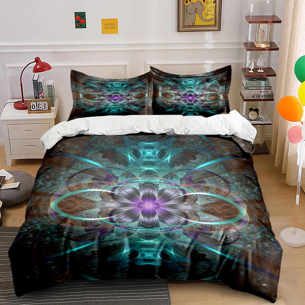 

Abstract floral geometric design. Bedding sets Duvet cover sets Duvet covers Pillowcases(1 * Duvet Cover 2 * Pillowcases without duvet insert) 135x200cm