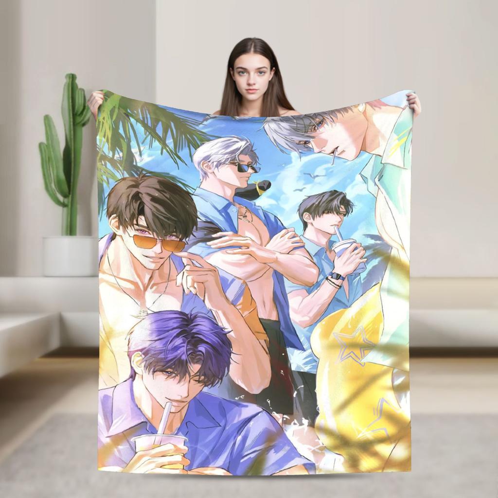 Love and Deepspace Rafayel Fuzzy Blanket Awesome Throw Blanket for Sofa Bedding Lounge 150*125cm Bedspread