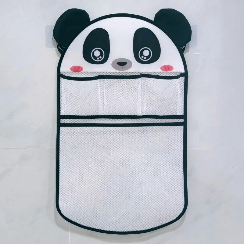 Cartoon Panda Frog Hollow Out Mesh Hanging Bag Bathroom Baby Bath Toys Supplies Durable Multifunctional Bathing Products