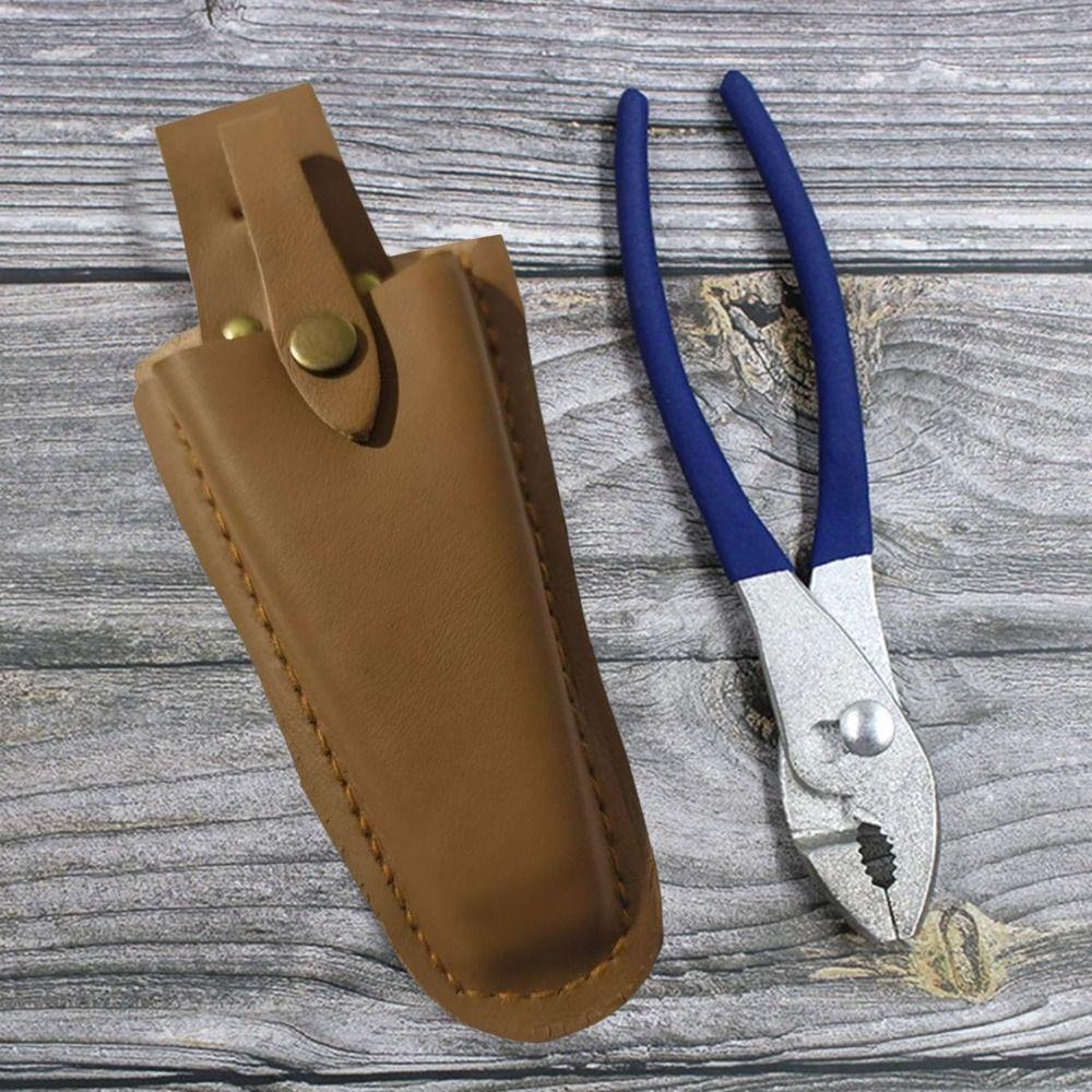 Langlebige Leder-Astschere-Werkzeugtasche Tragbar Schnallenverschluss Zangenaufbewahrungstasche Garten-Scherwerkzeuge Garten