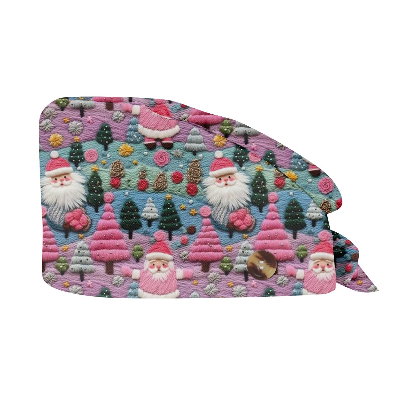 

Модная рождественская рабочая шапка с принтом Повседневная стираемая шапка-мешок Кепка One Size