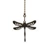 Decorative Ceiling Fan Pull Chains Set Of 2 With Dragonflies and Butterfly Ornaments Accessory for Lighting Fixtures
