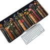 Pastel Pink Floral Mouse Pad Anti-Fray Edges Hand Drawn Flower Non-Slip Desk Mat for Home Office Work Use