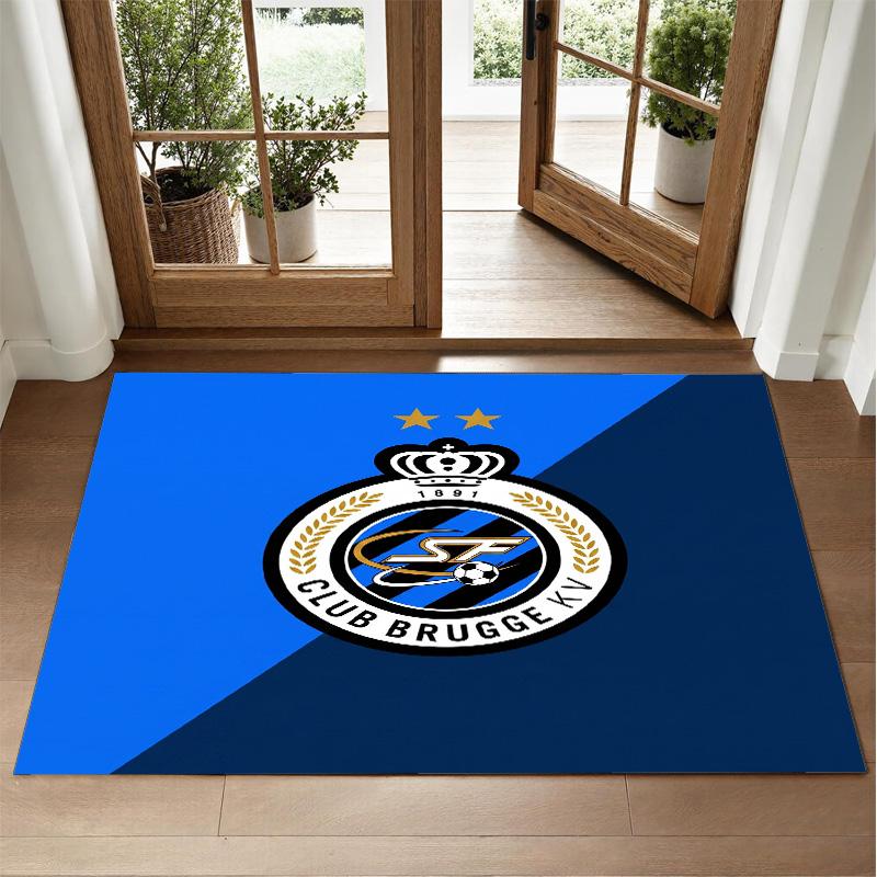 Club Brugge FC Design Crystal Velvet Rug Soft Decorative Mat for Bedroom Entrance