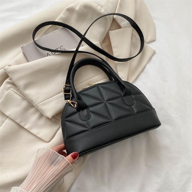 Trendy Street Style Pu Leather Shoulder Bag Minimalist Square Crossbody For 2023 чёрный