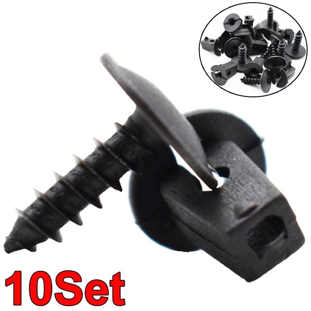 Car Fender Liner Mudguard Fastener Clips Screws Retainer For Volkswagen VW Passat B5 B6 B7 CC Golf MK6 Tiguan Touran Polo 10pcs