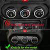 3X Red Air Conditioner Switch Knob Cover Trim Ring for 2015-2017 Jeep Renegade