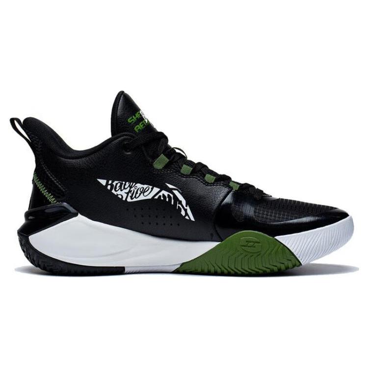 Li Ning Storm 2023 Bequeme Dämpfung, Abriebfeste Niedrige Basketballschuhe Herren Schwarz ABFT021-1