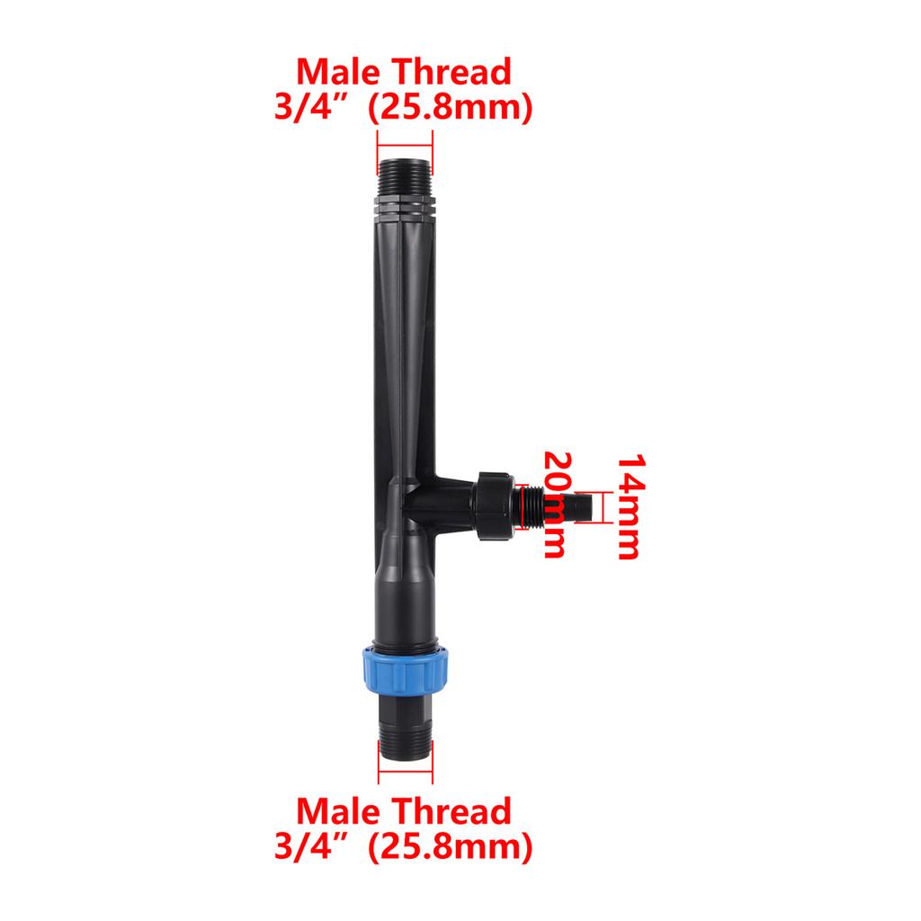 Venturi Fertilizer Injector 3/4"1/2''1''1.5''2'' Male Thread Inlet/Outlet Connector Garden Irrigation Automatic Fertilize Tools