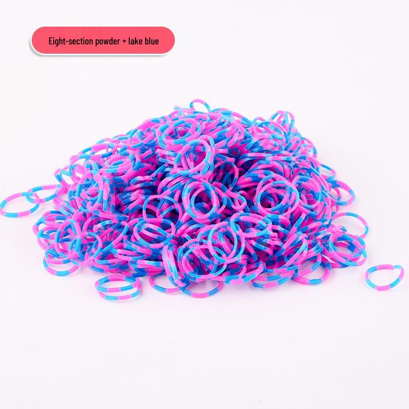 

Радужный многосегментный плетеный браслет из резинок DIY набор для детей