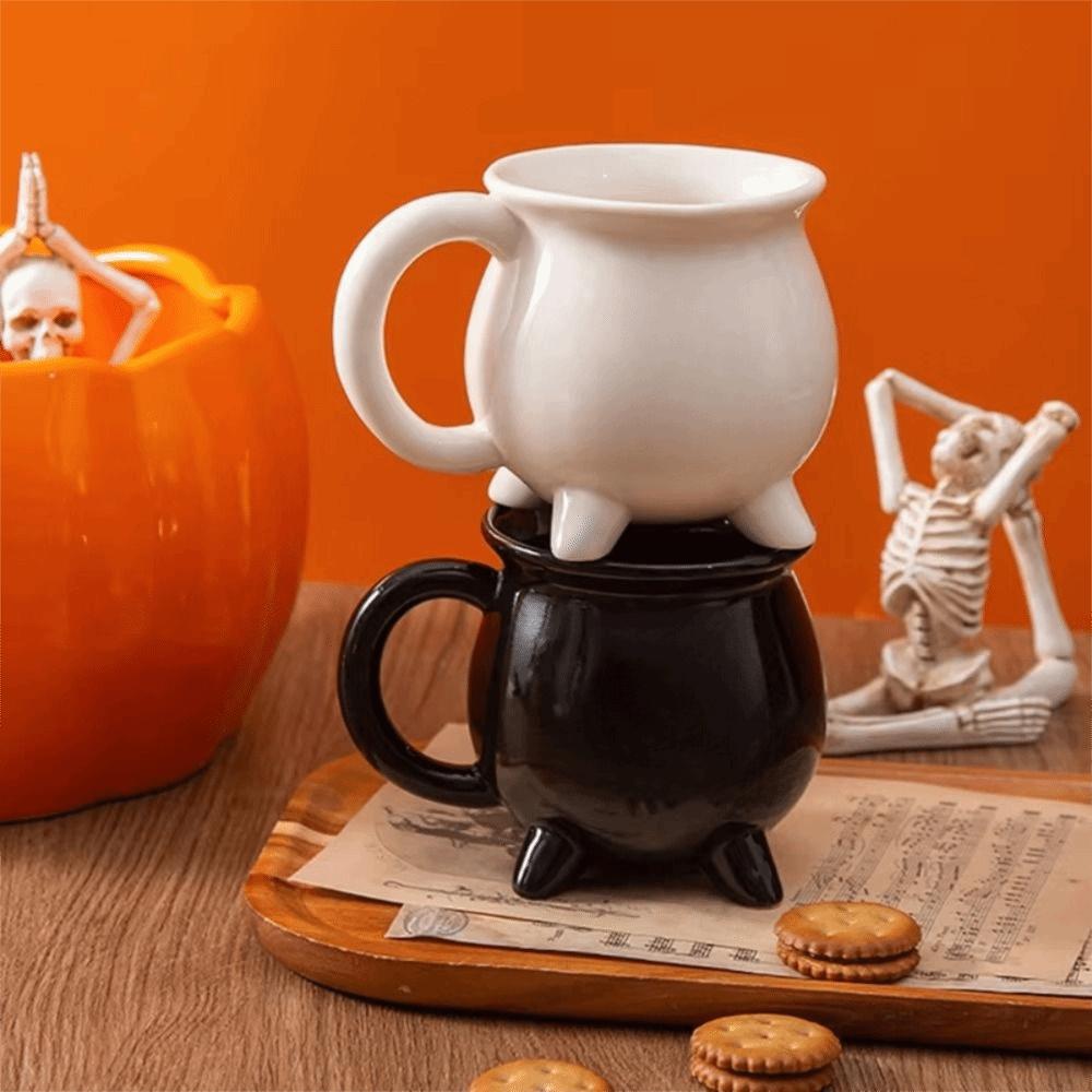 400ml Capacity Halloween Mug Anti-scald Handle Wizard Magic Jar Mug Afternoon Tea