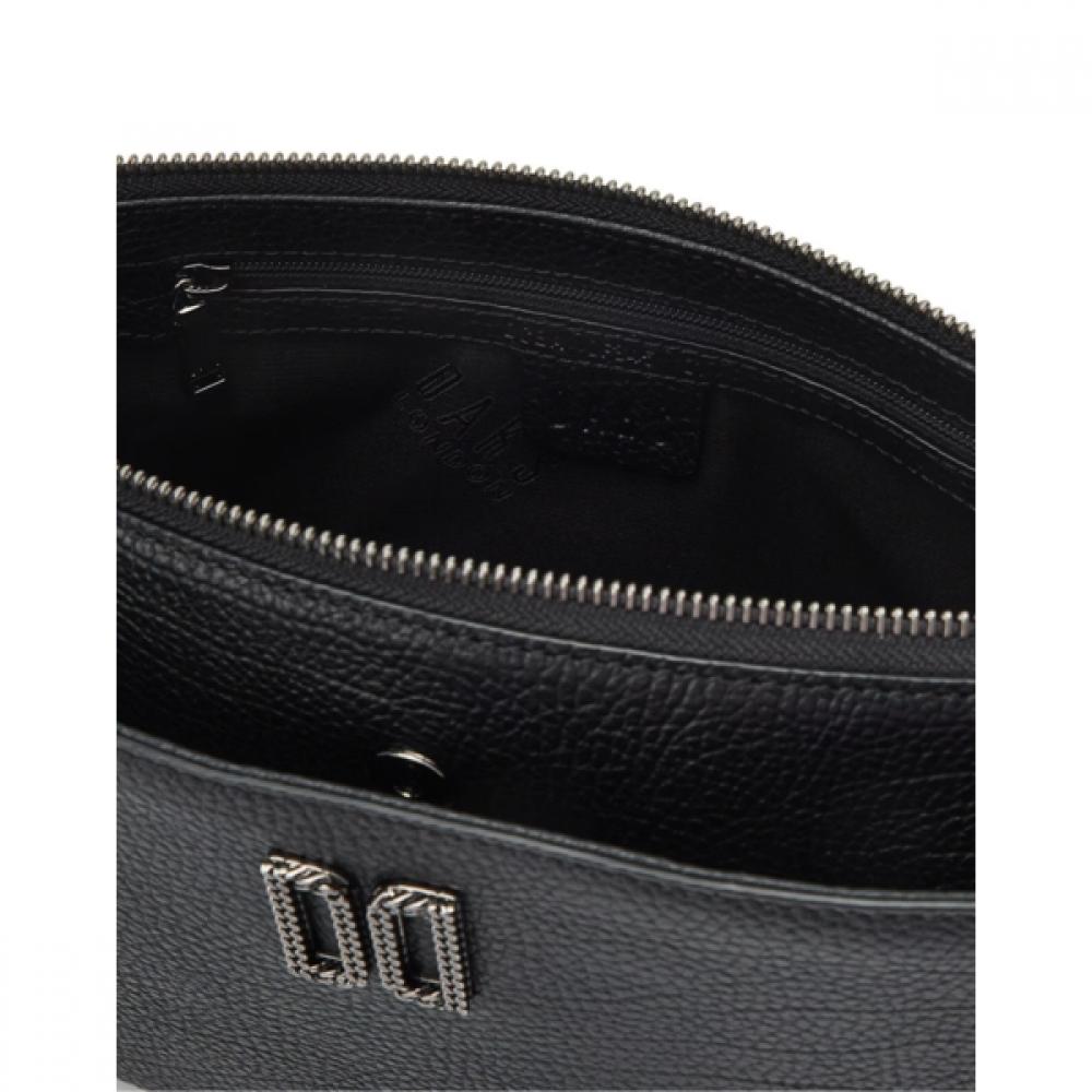 Daks Black Antique Leather Small Shoulder Bag Dd Decoration Dcba2f345[hilton]