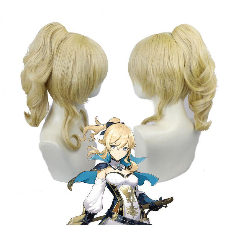 Stunning Pale Gold Genshin Impact Jean Wig For Cosplay And Halloween Parties