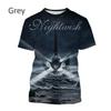 Nuove Magliette Nightwish Notte Uomo Stampa 3D Uomo Donna Hip Hop Tendenza Manica Corta Girocollo Maglietta Harajuku Casual Y2k Top Abbigliamento Uomo