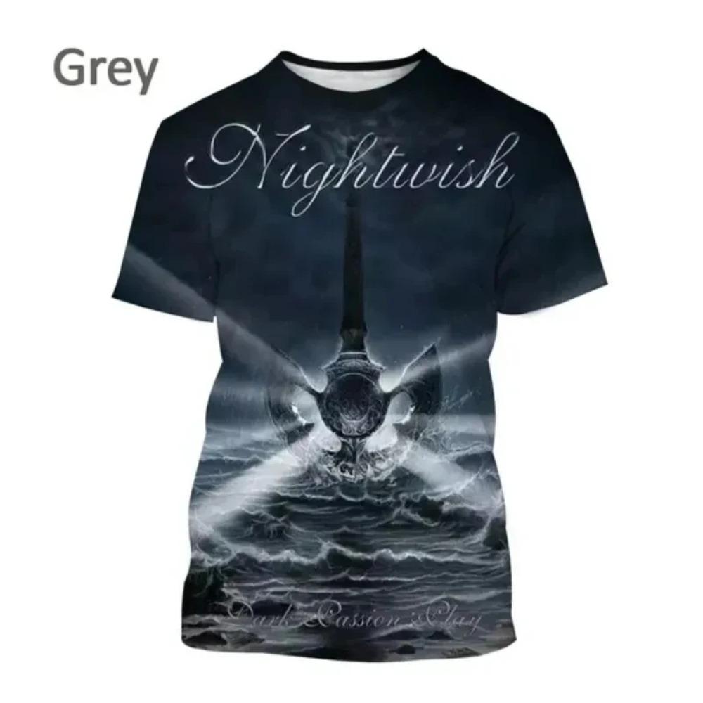 MDHAO xin nan zhuang  3D txu Nieuwe Rock Nightwish T-shirts Mannen 3D Print Mannen Vrouwen Hip Hop Trend Korte Mouw Ronde Hals T-shirt Harajuku Casual Y2k Top Herenkleding S
