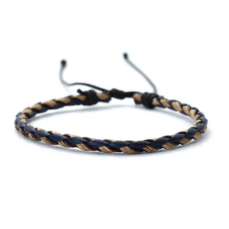 Noter Handmade Weaven Genuine Leather Bracelet Men Adjustable Wax Rope Vintage Accessories Gift For Him  Pulseiras Masculina
