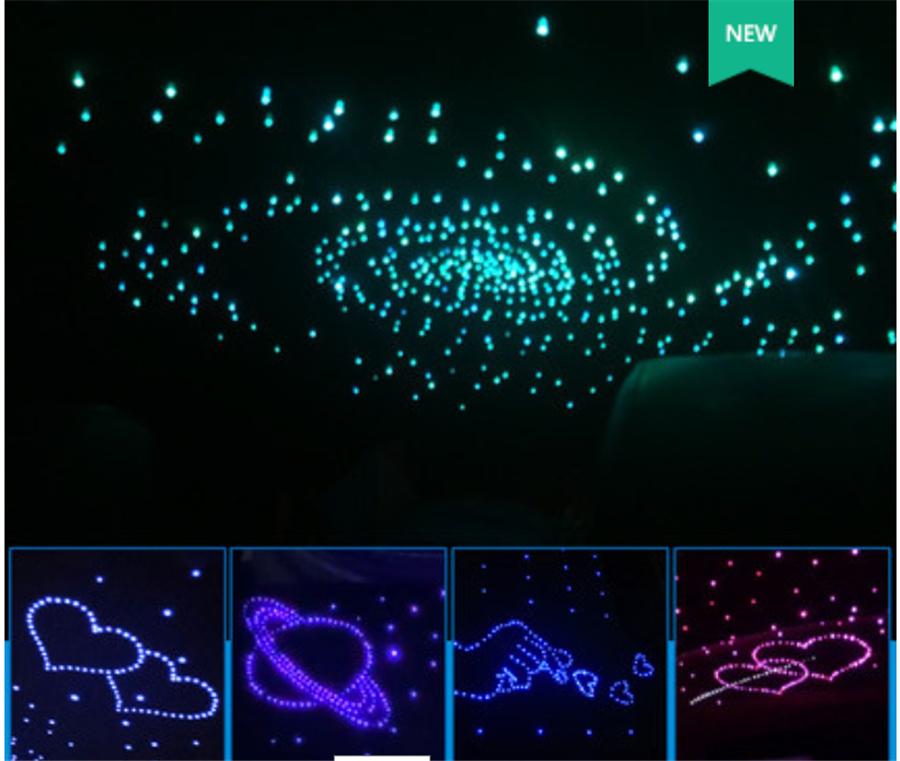 16W RGBW Car Roof Fiber Optic Light App Control Light 0.75mm 300pcs Fiber Optics