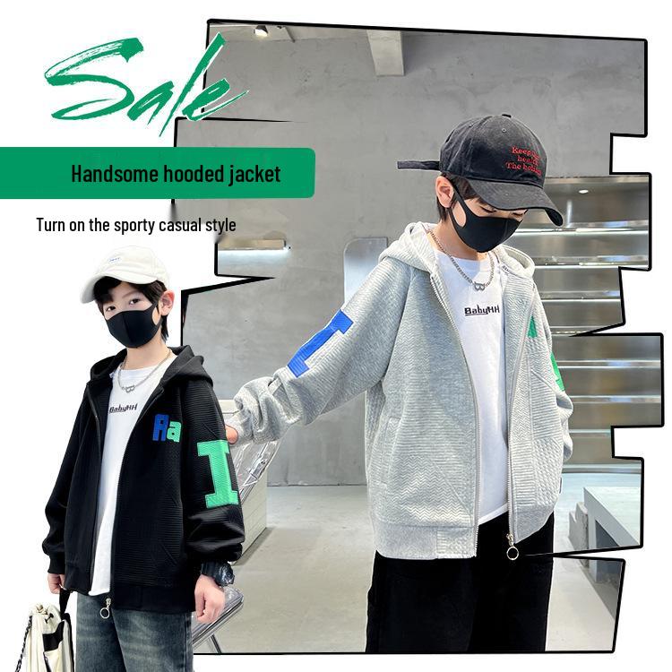 Boys' Hooded Sweatshirt 2025: Spring & Autumn Fashion for Kids