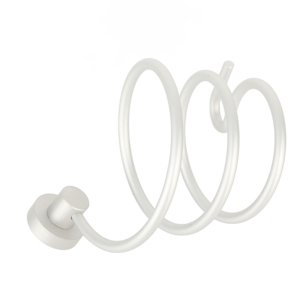 Home Wall Mounted Bathroom Hair Dryer Rack, Aluminum Hair Dryer Rack with   Spiral Design To Save Space In Homes and Hotels