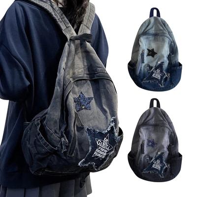 Fashion Gradient Denim Backpack
