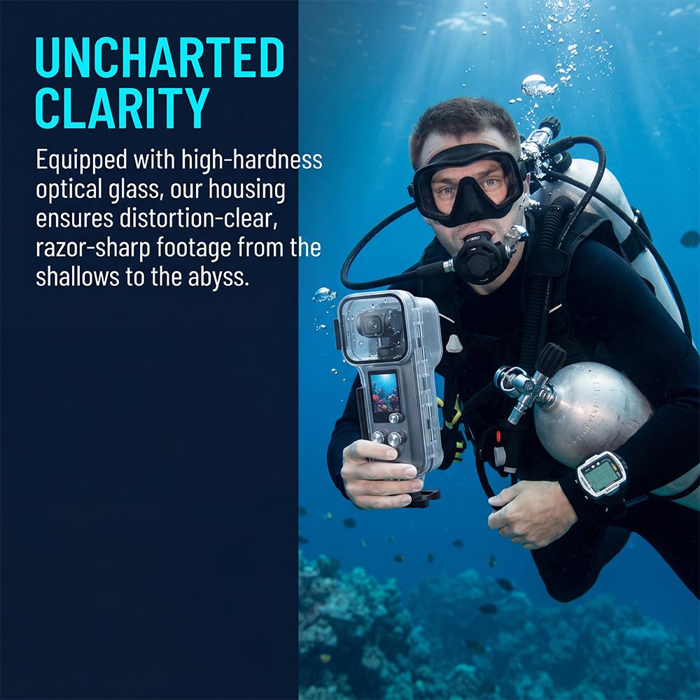 Dive Case for DJI Osmo Pocket 4, 60m/IPX8 Waterproof Housing Cover Underwater Diving Shell for Pocket4 Camera Accessories