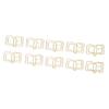 50PCS Paper Clips Portable Unique Shape Slip Resistant Strong Clamping Force Reusable for School Office Family