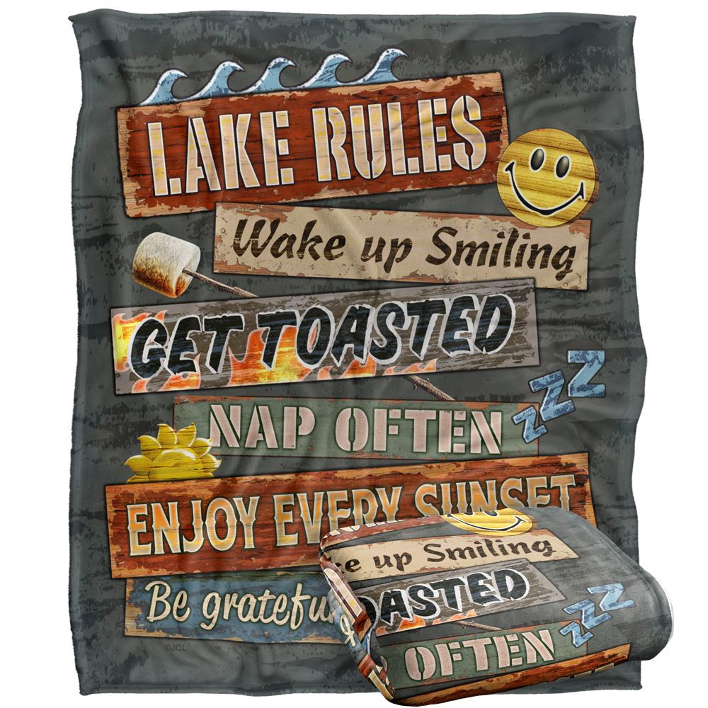 JQ Licensing James Piazza Lake Rules Silky Supersoft Blanket