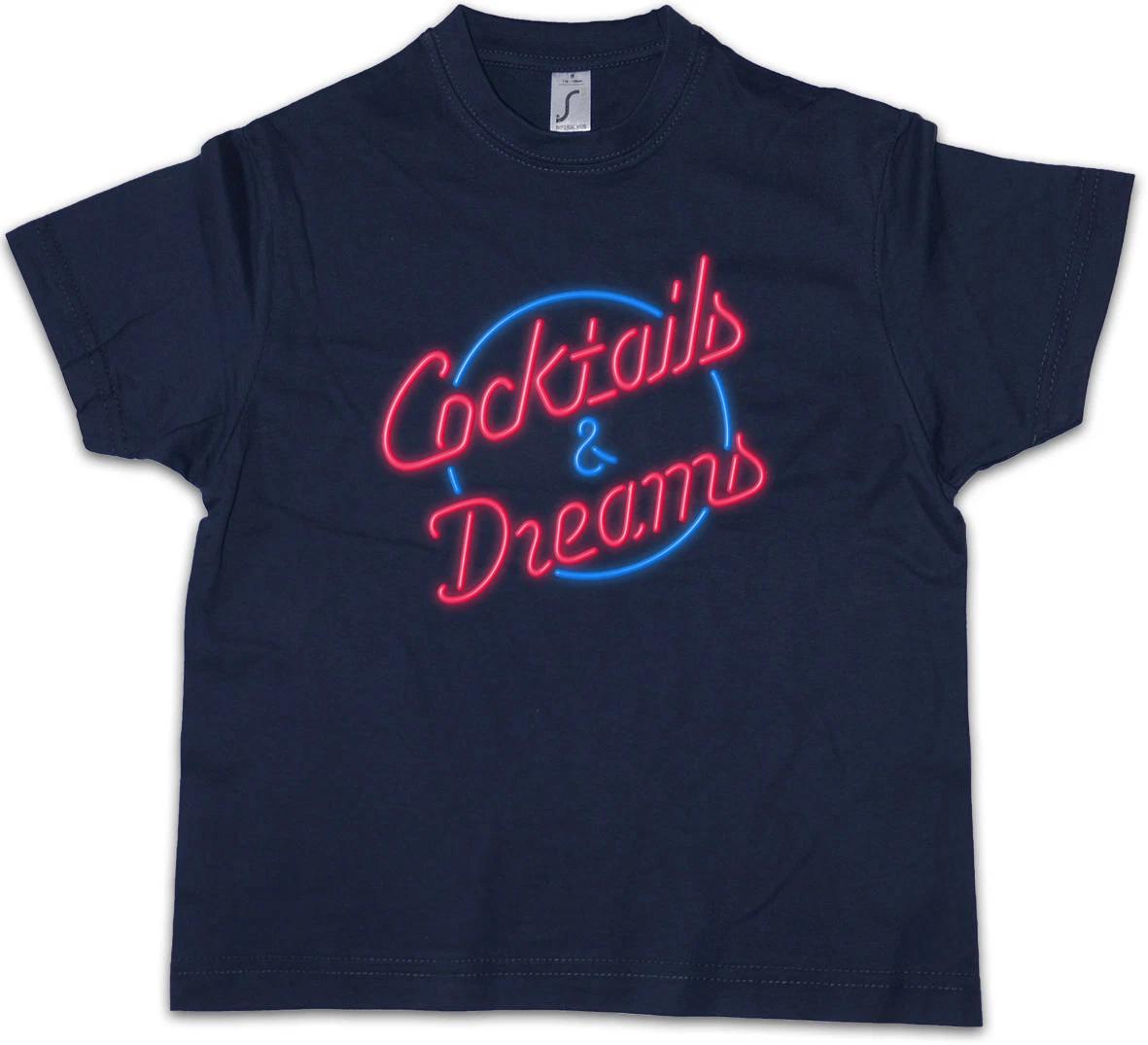 COCKTAILS & DREAMS COCKTAIL MOVIE LOGO Kids Boys T-Shirt Tom Cruise Barkeeper 140