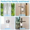 Smart Door Handle Alarm 110dB Touch Sensor Door Handle Alarm Adjustable Portable Window Alarm Ultra-Slim Detector for Travel