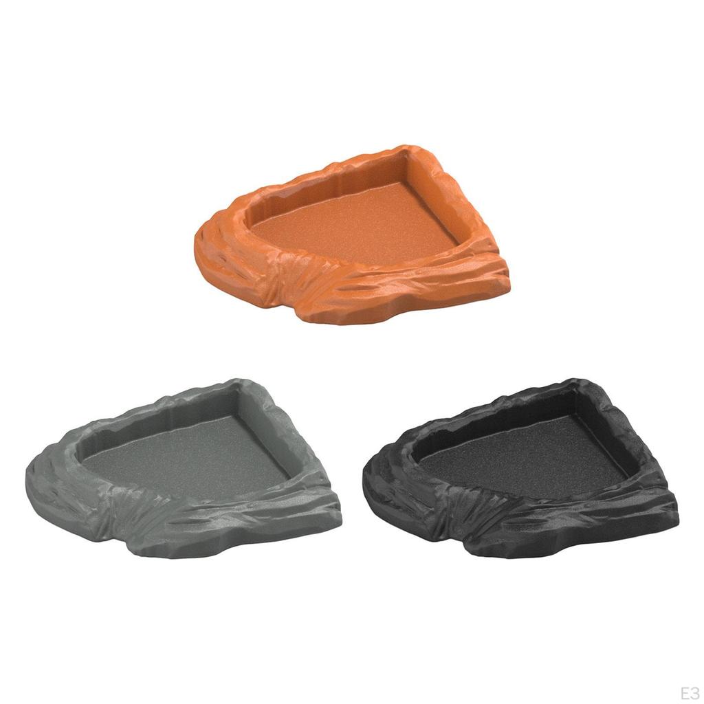 Reptile Water Dish Corner Feeding Bowl for Turtles And Chameleons