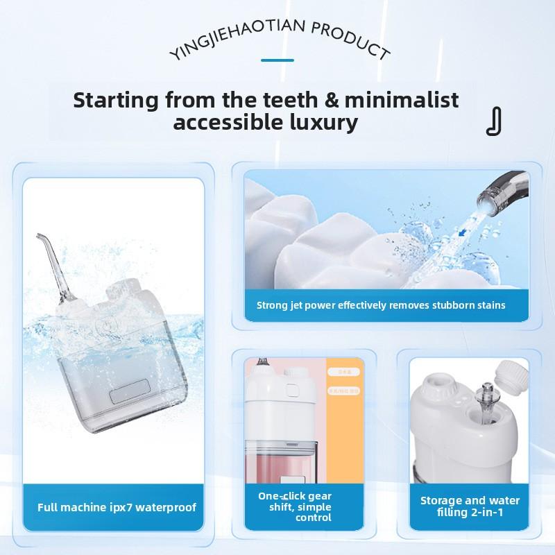 Electric Tiny Small Oral Flusher Pocket Ultra Portable Oral Cleaner Household Stone Removal Water Dental Floss Dental Flusher