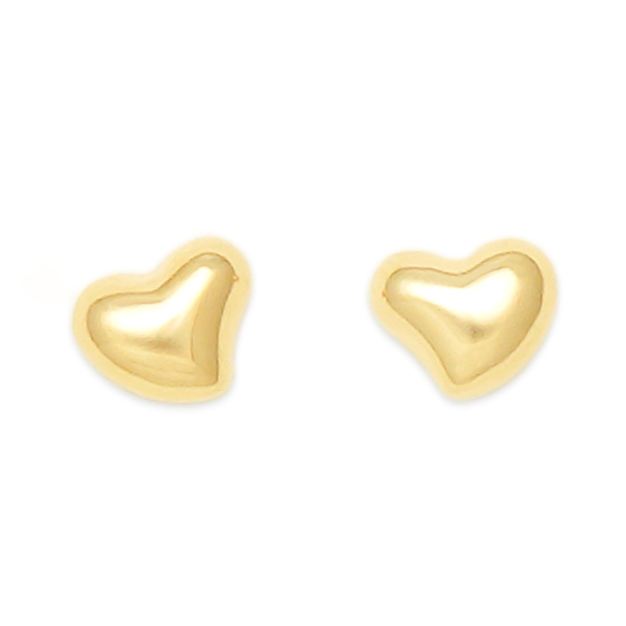 

ESTELLE [Official] Women s 18K Yellow Gold Heart Motif Earrings 0202-3305-0019-0000