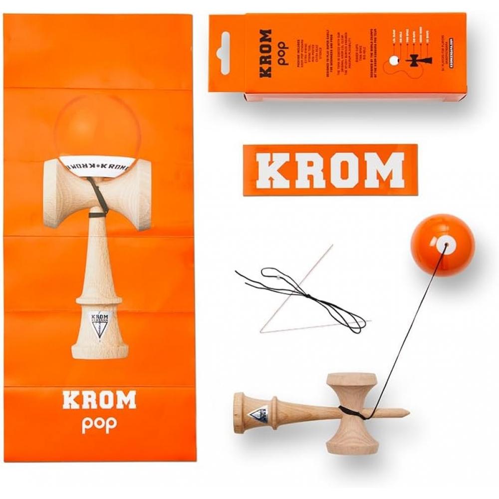 Wisee Kendama Krom Pop Chrome Pop Lol Sticky Clear  Orange  Orange