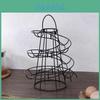 Kitchen Creative Spiral Egg Rack With Hanging Basket For Home Storage And Organization