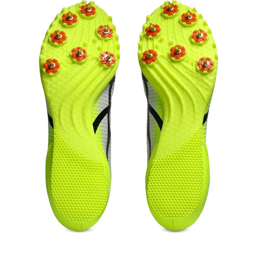 Clavos de Atletismo HEATSPRINT 13 1093A199 Unisex 101 cm 2E [Asics] (Blanco/Amarillo de seguridad) 25.5