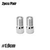1 Paire Bouchons de Valve Tige d'extension, 19mm 25mm 39mm Métal Bouchons de Valve de Roue Automobile Extensions de Tige Extendeur Voiture Camion Van Caravane