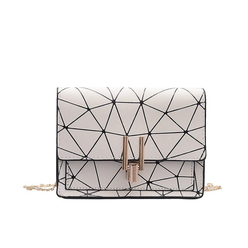 Street Style Mini Pu Shoulder Bag For Women With Chain Strap And Lock Closure