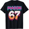 Six Seven Ice Cream Drip Sports 67 Mason Meme Printed T-shirts Soft Fashionable Cartoon Women Tshirt Clothing