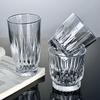 Vintage Vertical Stripes Glass Cup for Whiskey, Water, and Iced Lattes