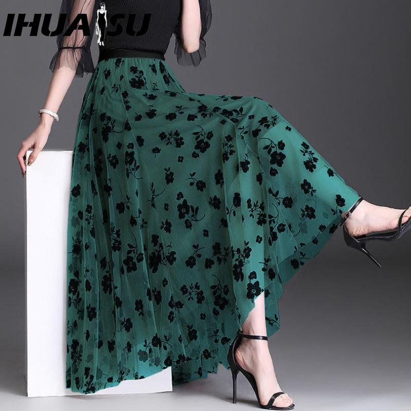 

IHUASU Women s Fashion Casual Summer Spring Skirt M чорний