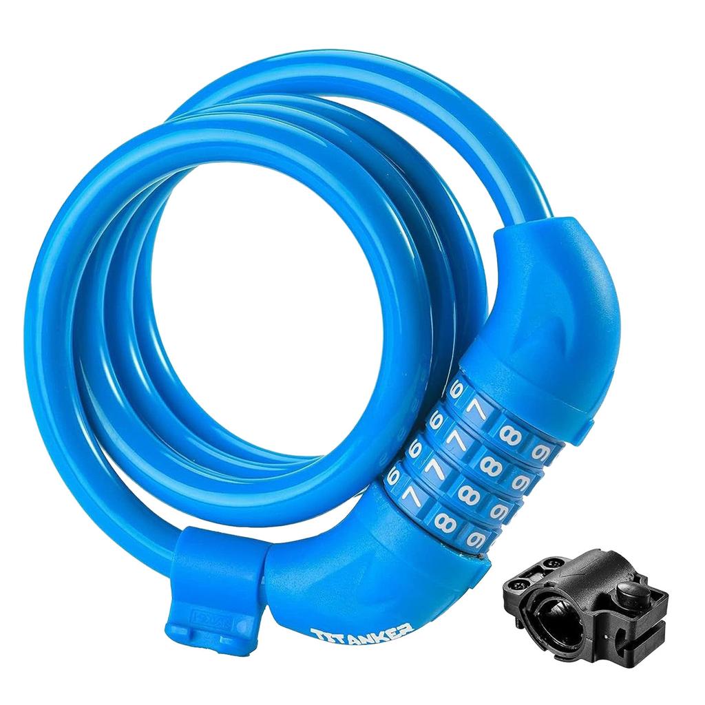 Bike Combination Lock Four Digit Fixed Code Steel Cable Anti Theft Lock For Mountain Bike And Motorcycle