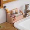 Influencer Mirror Cabinet: Compact Plastic Storage for Cosmetics, Jewelry, Lipstick, and Skincare with Dividers.