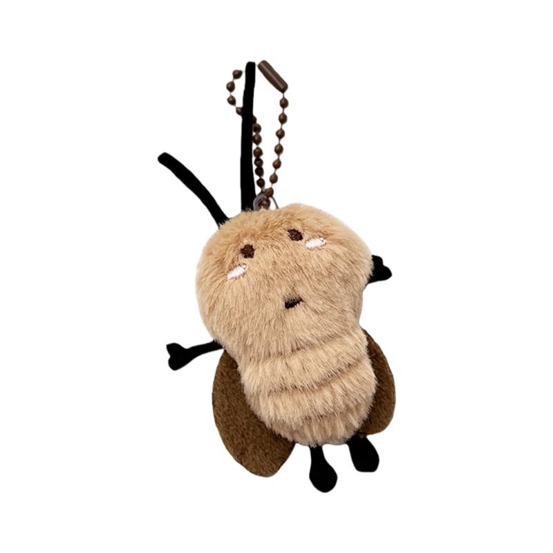 Cartoon Cockroach Plush Bag Charm Bag Pendant for Quick Decoration of Backpacks Purses or Luggage Amusing Design
