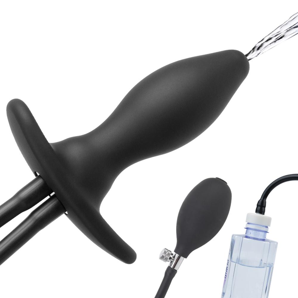 Water Spray Butt Plug Prostate Massager Anal Dilator 3 IN 1 Inflatable Anal Plug Adults 18 Sex Toys Enema Cleaner