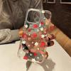 Stoßdämpfende Transparente Minimalistische Florale Erdbeer Handyhülle Für iPhone 16 Pro Max XS X XR 11 12 13 14 15 7 8 Plus Hülle