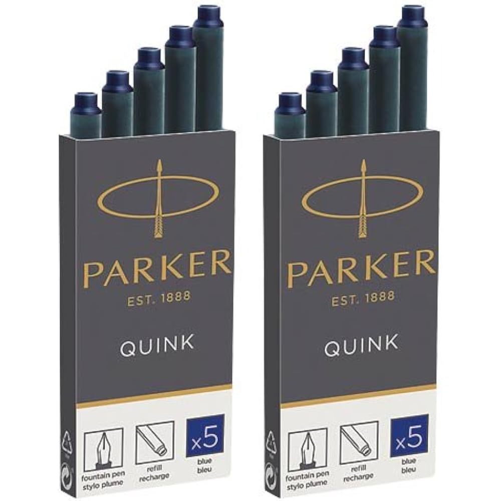PARKER PARKER Cartridge Ink Quink Blue 2 Box Set (5 bottles per box) 1950384