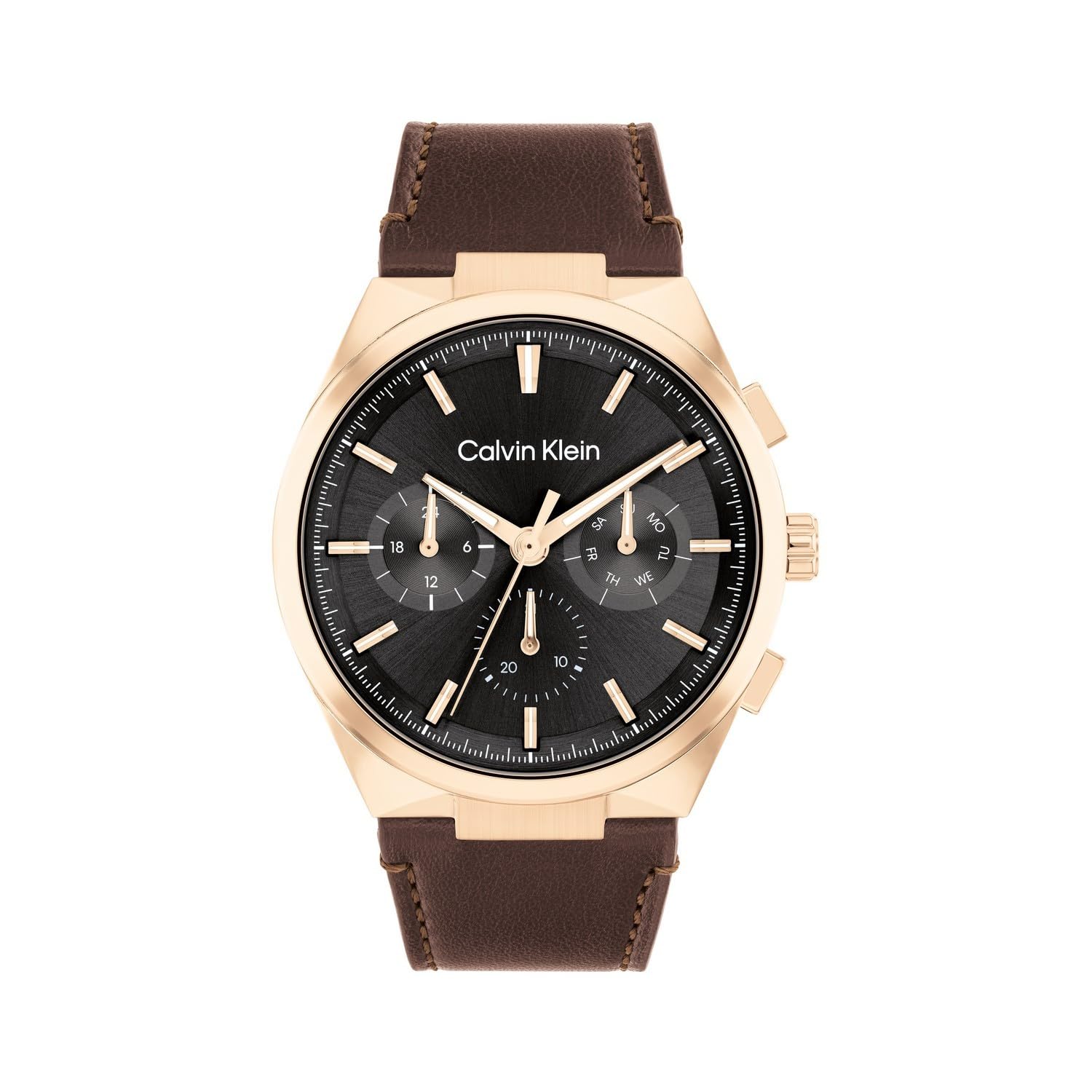 

Calvin Klein Distinguish Watch Brown Men s 25200507, чёрный