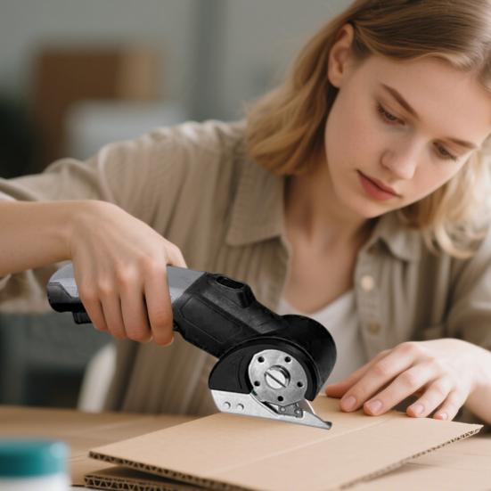 Cordless Cardboard Cutter Electric Fabric Shears High-Speed Motor Lightweight Design Rechargeable Rotary Cutter