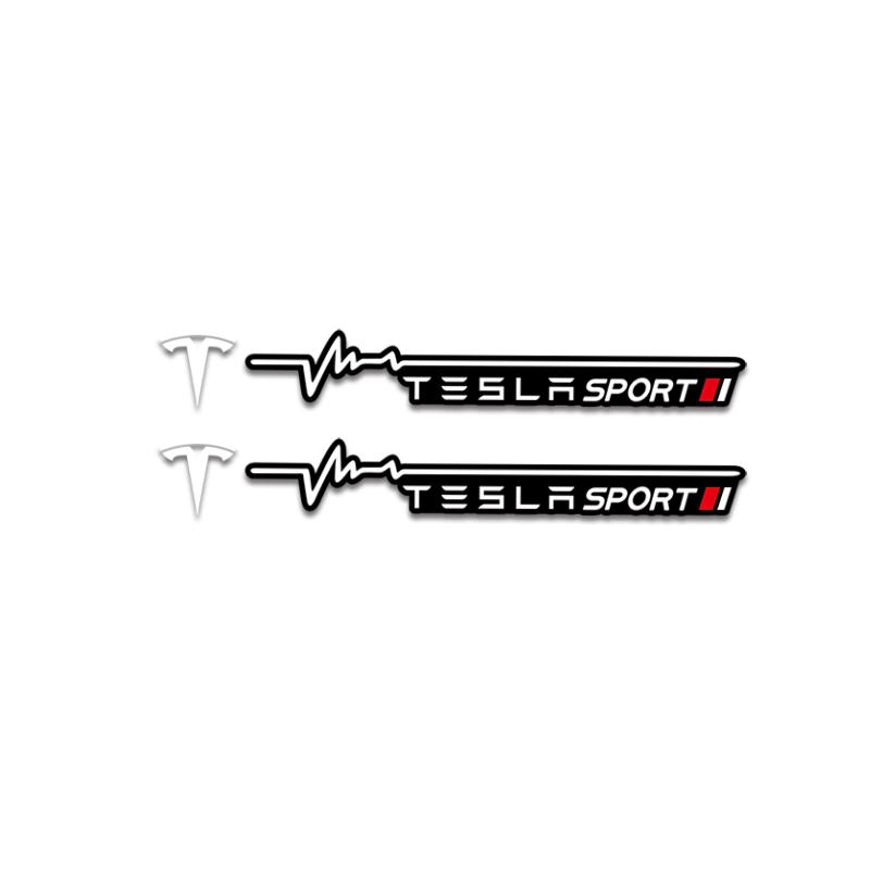 

2Pcs Car Logo Stickers Wiper Decals Decoration Accessories For Tesla Model 3 Model Y Model S Model X Cybertruck SpaceX Roadster